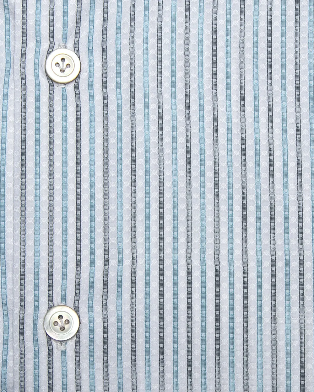 Aqua and Green Stripe Dress Shirt