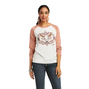 Ariat Women's Long Sleeve Framed Top Sea Salt T-shirt
