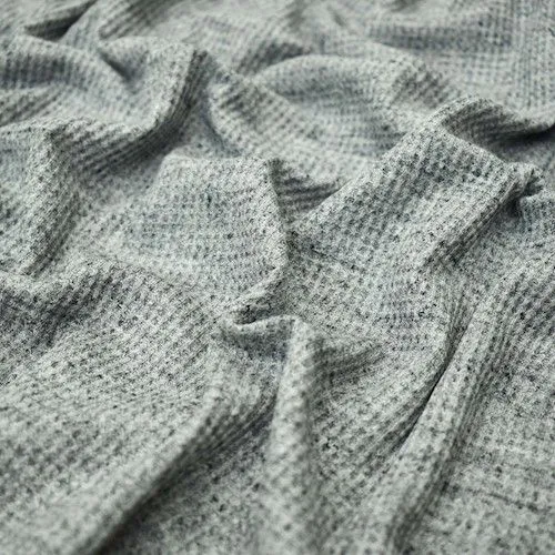 Ash Gray Thermal  Pique Knit Fabric