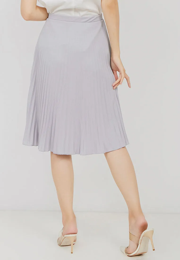 Basic Pleated Skirt Grey