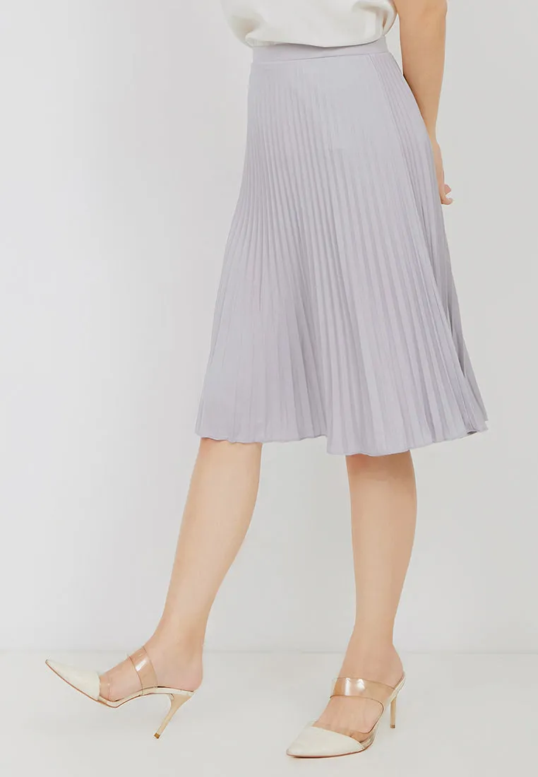 Basic Pleated Skirt Grey