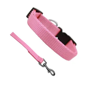 Basic Style Collar and Lead Set — Pink