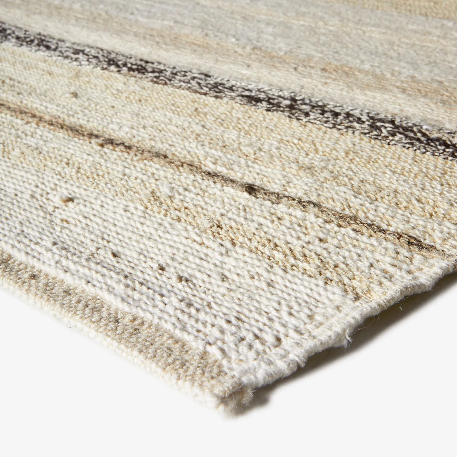 Beige Flatweave Hemp Rug - 8'6" x 12'7"