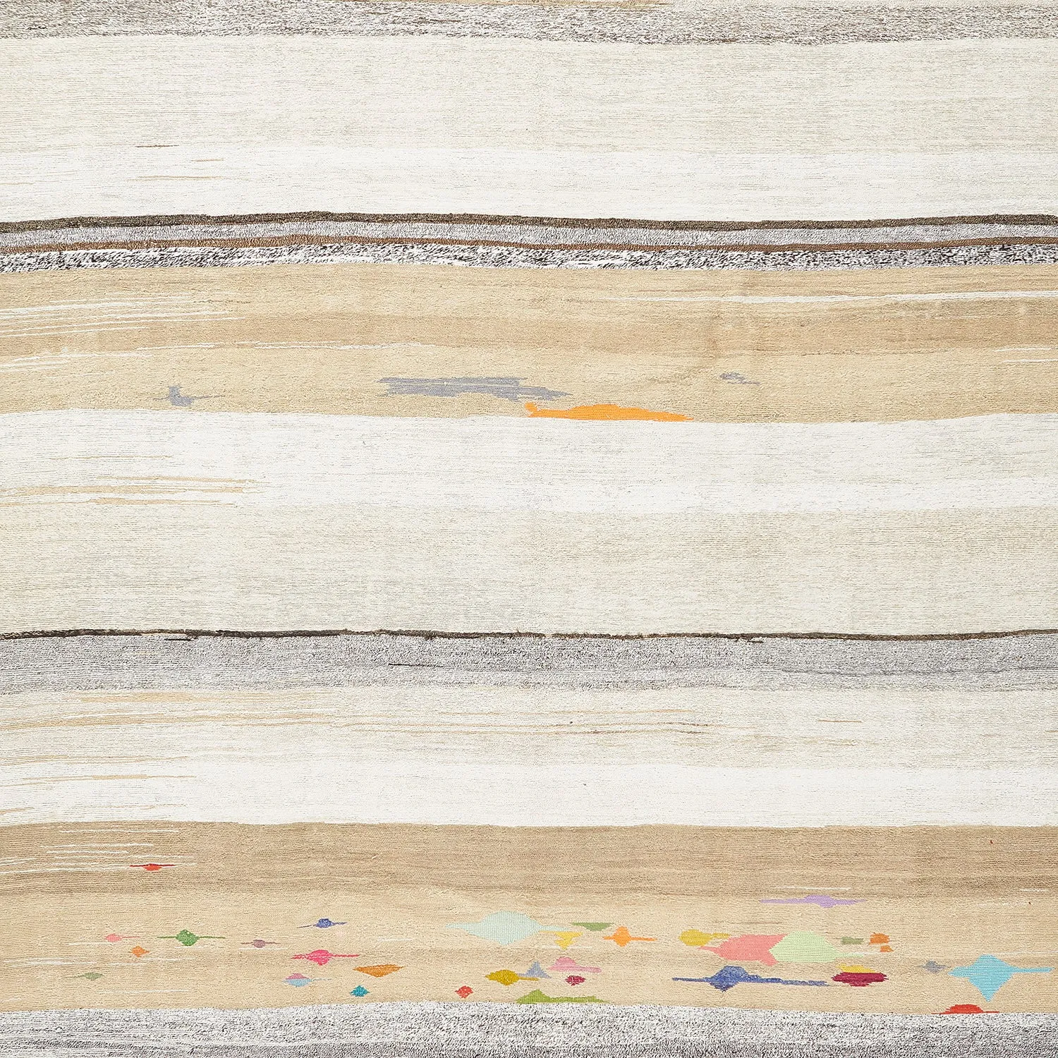 Beige Flatweave Hemp Rug - 9'11" x 14'2"