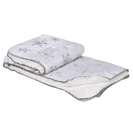 Beige / White Cosy Xmas Throw