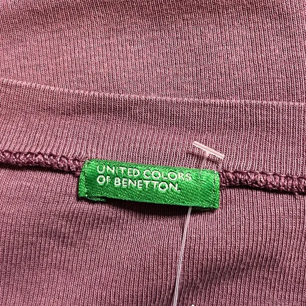 Benetton Long Sleeve T-Shirt - Small Purple Cotton