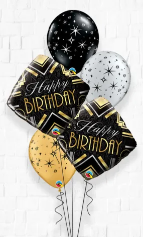 Birthday Art Decor Sparkling Balloons Bouquet