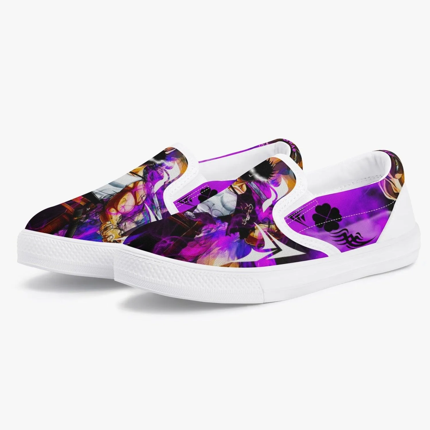 Black Clover Yami Sukehiro Kids Slip Ons Anime Shoes