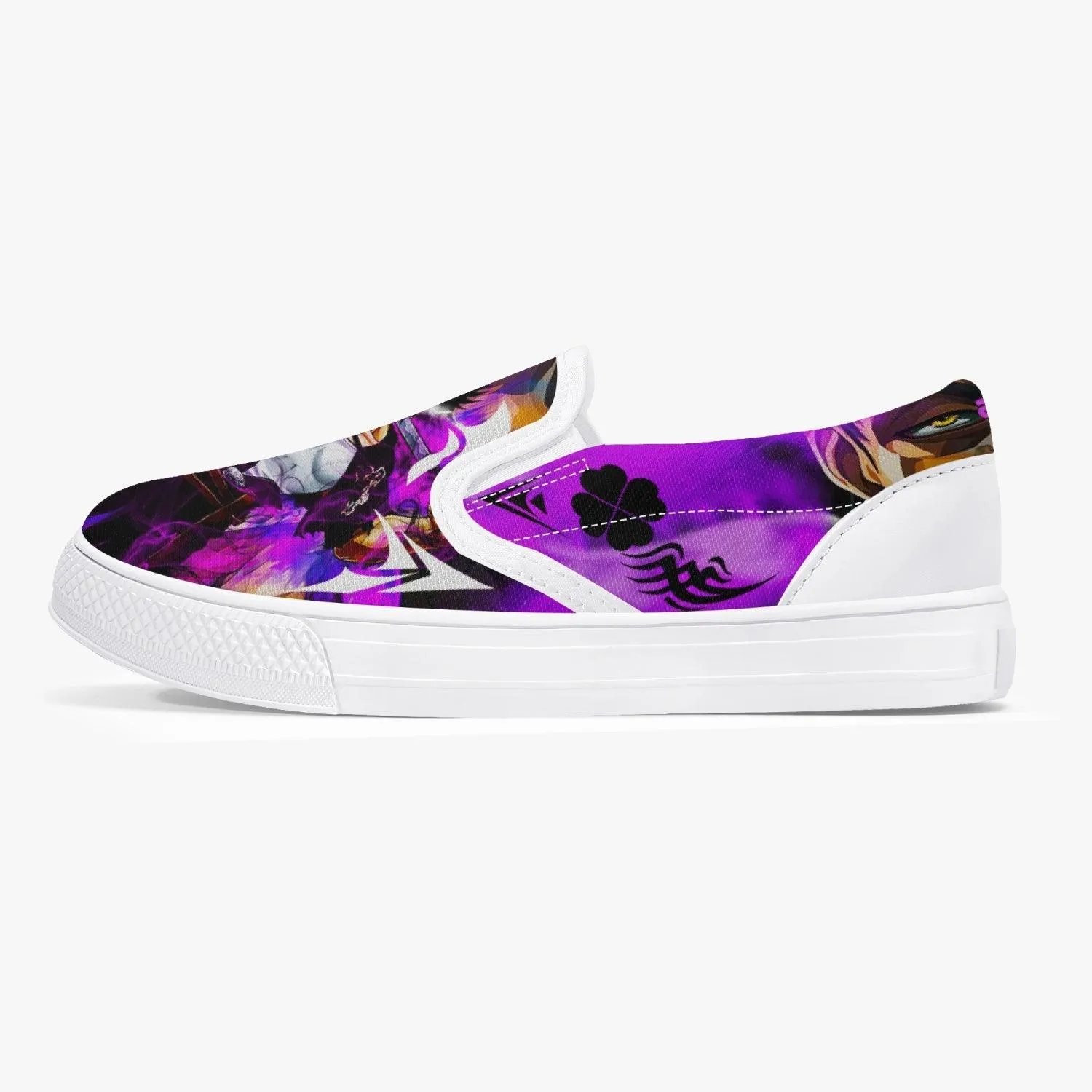 Black Clover Yami Sukehiro Kids Slip Ons Anime Shoes