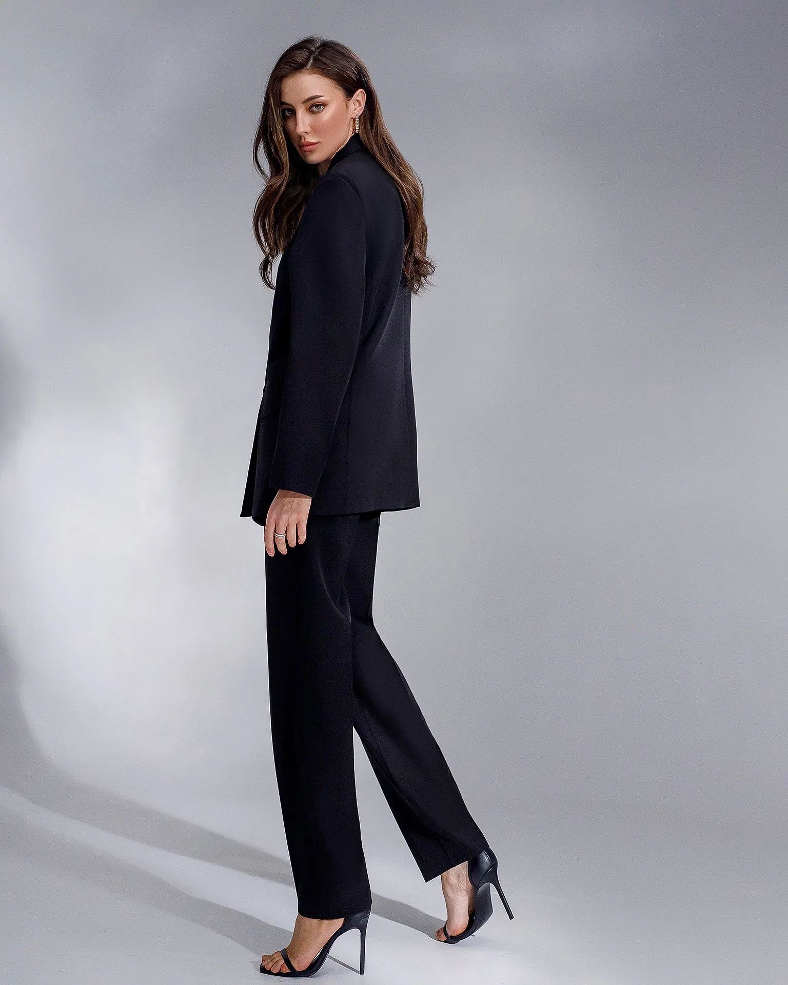 Black Double-Breasted Suit 2-Piece