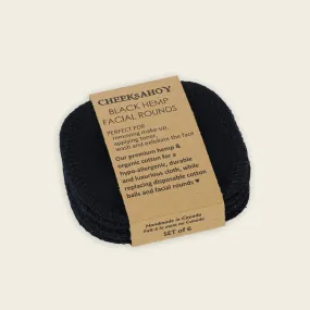 black hemp facial rounds (6 pack)