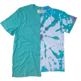 Blue/Tie-dye Split T-shirt