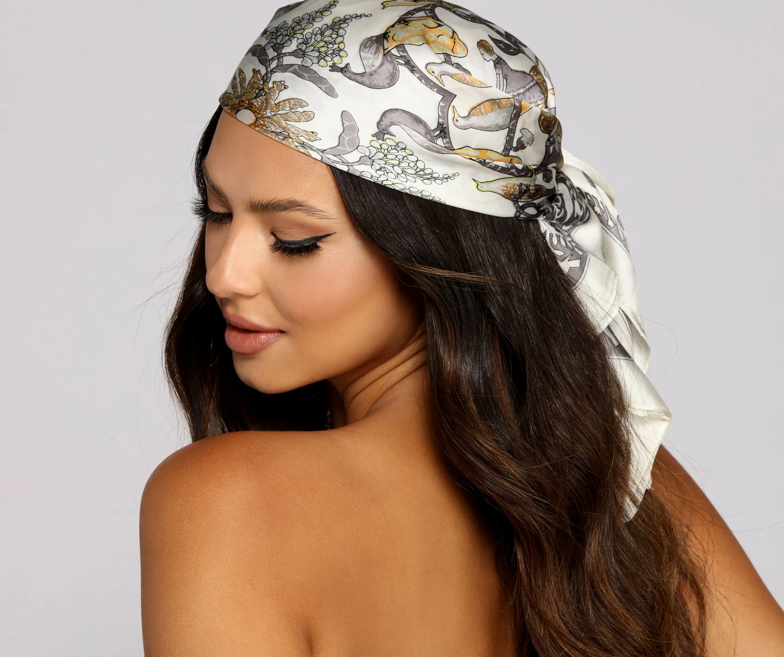 Bohemian Beauty Satin Paisley Scarf