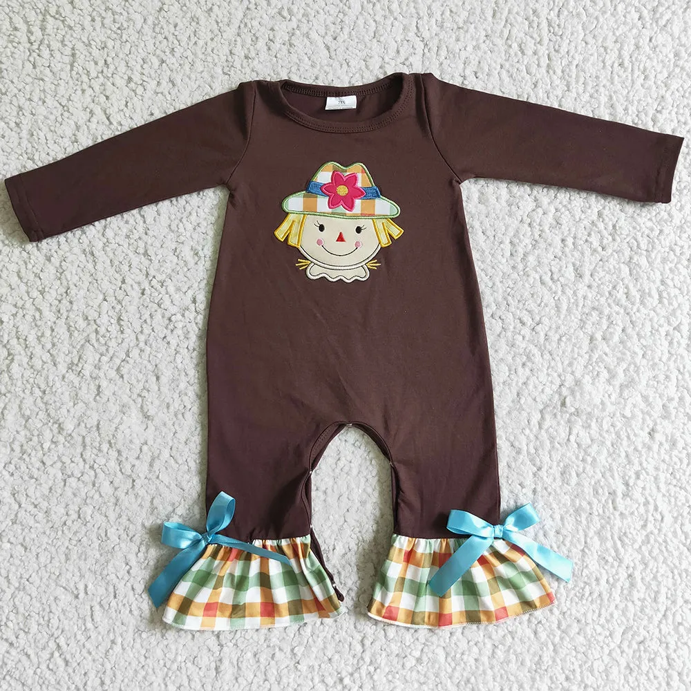 Boutique Boys Clothing Scarecrow Embroidery Children Outfits GLP0058