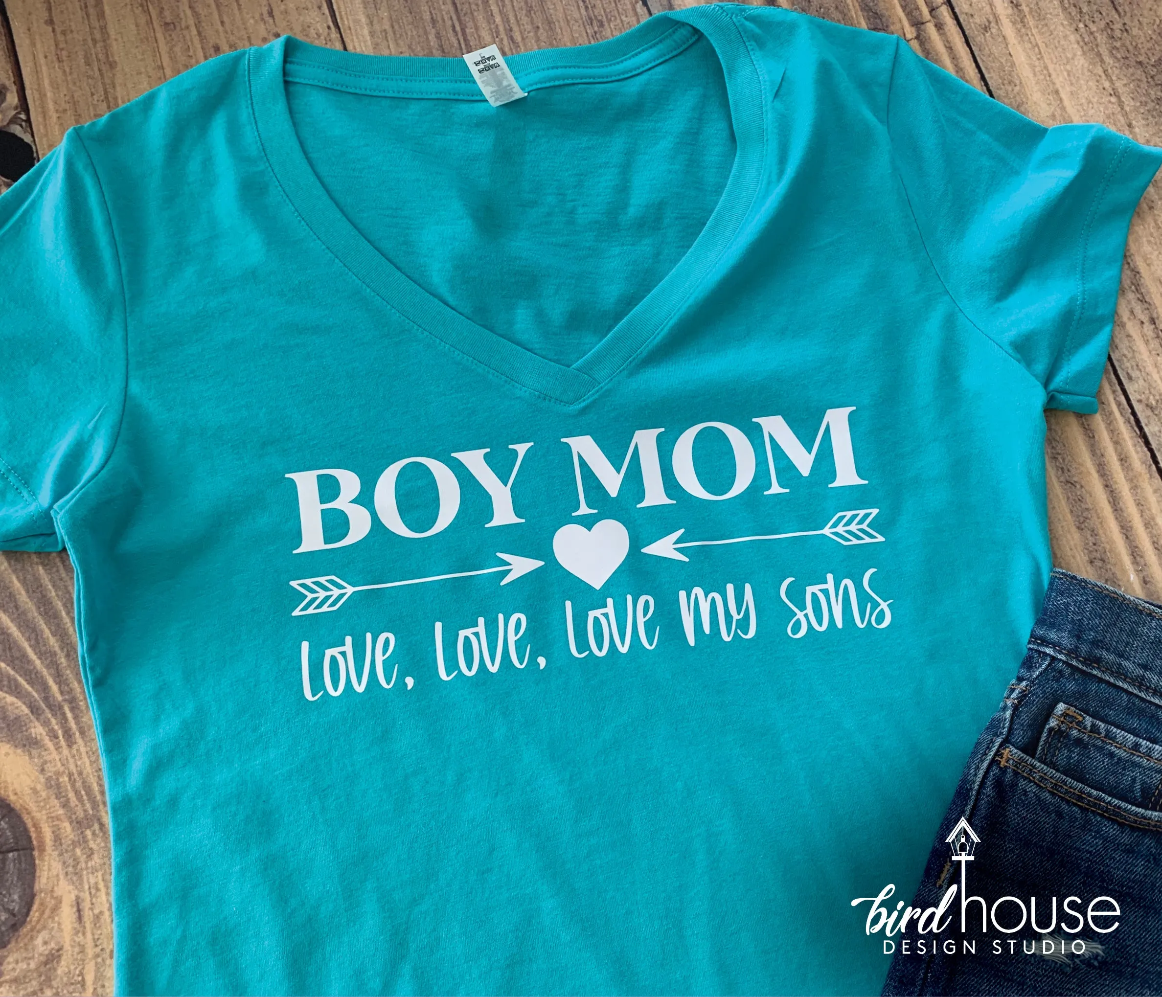 Boy Mom, Love my Sons boys, Grandma Grandmom Shirt, Personalized Any Name, Any Color