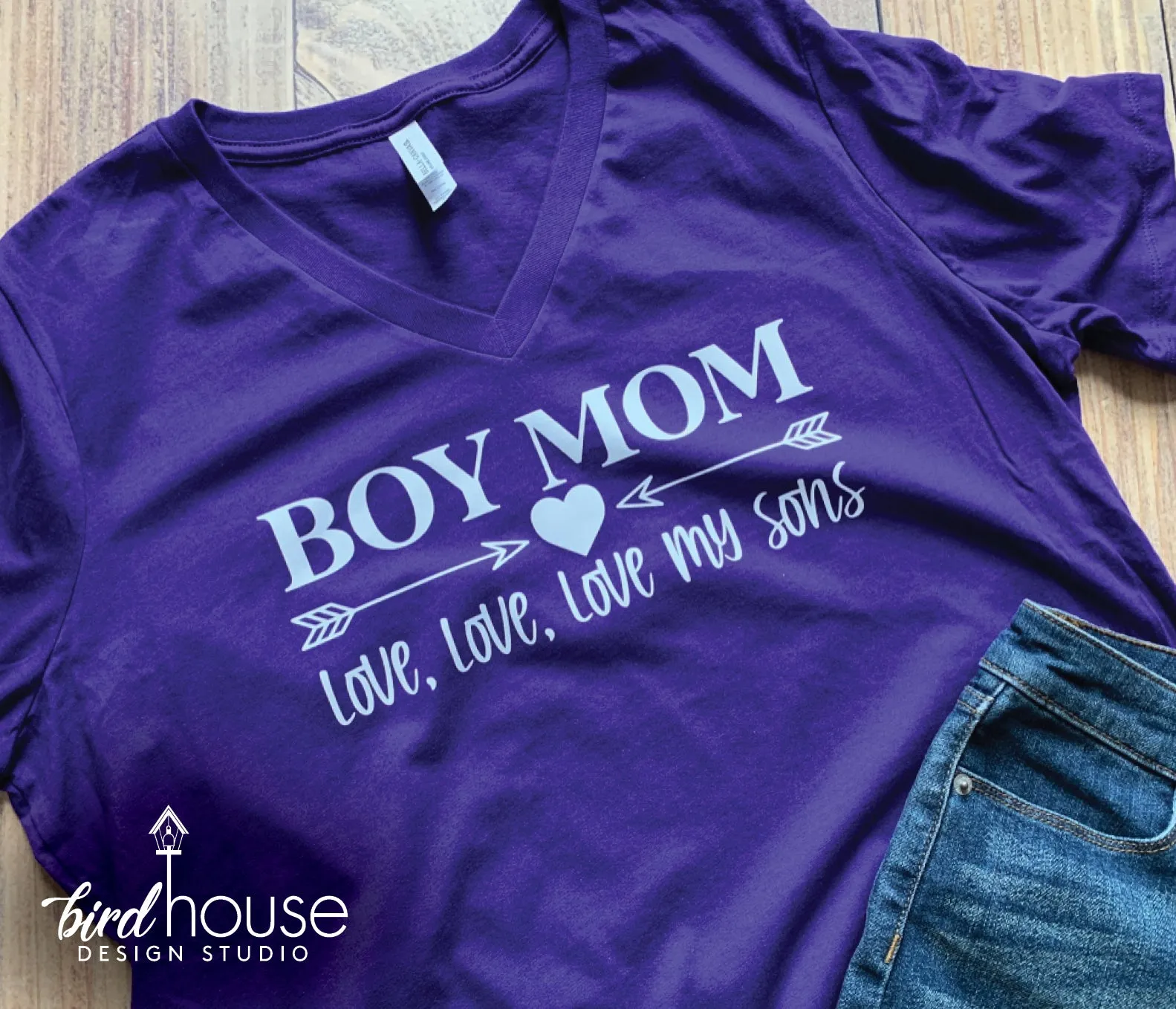 Boy Mom, Love my Sons boys, Grandma Grandmom Shirt, Personalized Any Name, Any Color