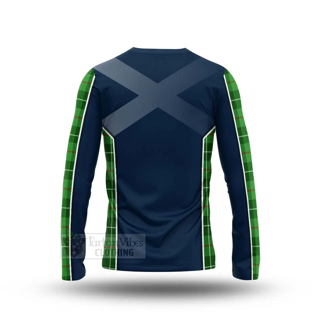 Boyle Tartan Long Sleeve T-Shirt with Family Crest and Scottish Thistle Vibes Sport Style