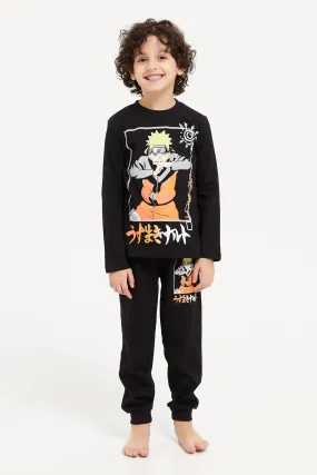 Boys Black Naruto Pyjama Set (2 Piece)