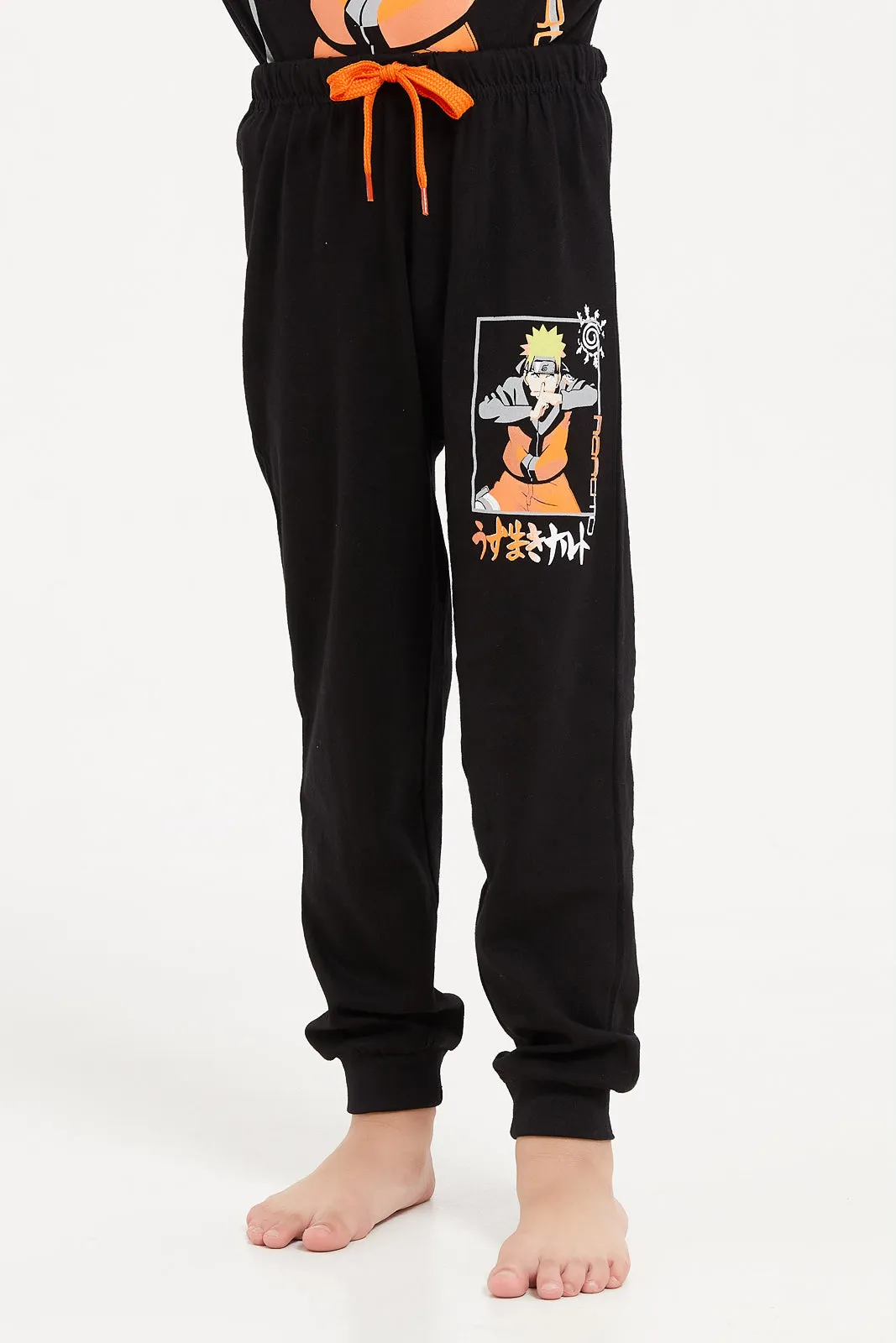 Boys Black Naruto Pyjama Set (2 Piece)