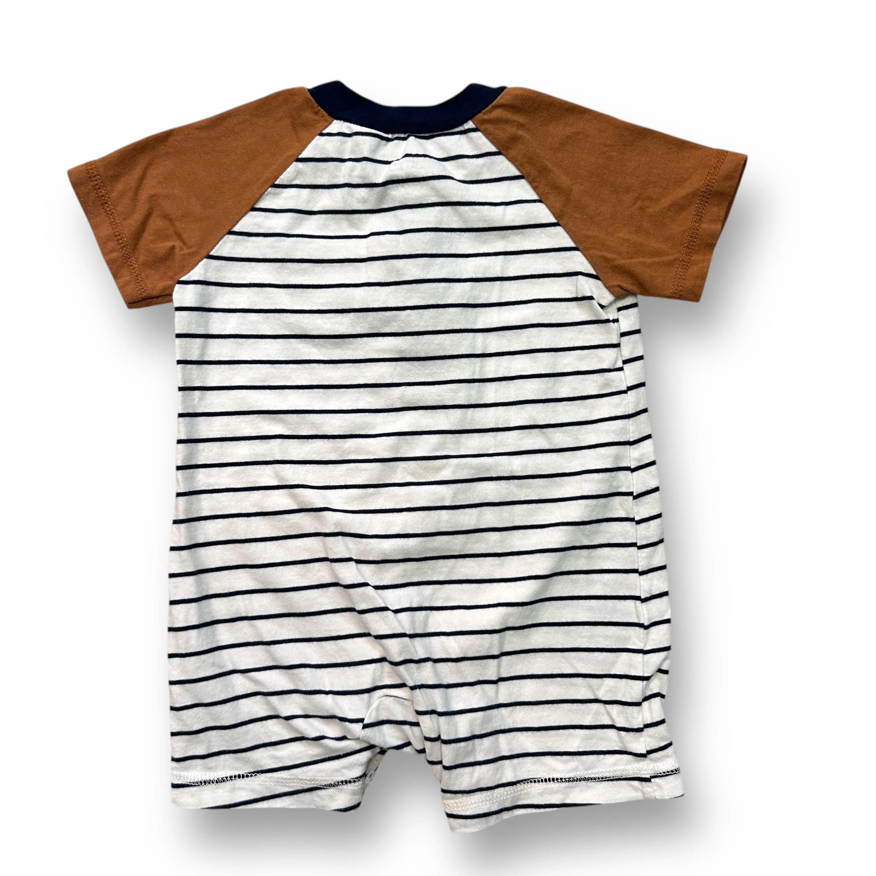 Boys Carter's Size 18 Months Striped Button Top Pocket Romper
