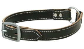 Bridle Leather Ring-In-Center Dog Collar