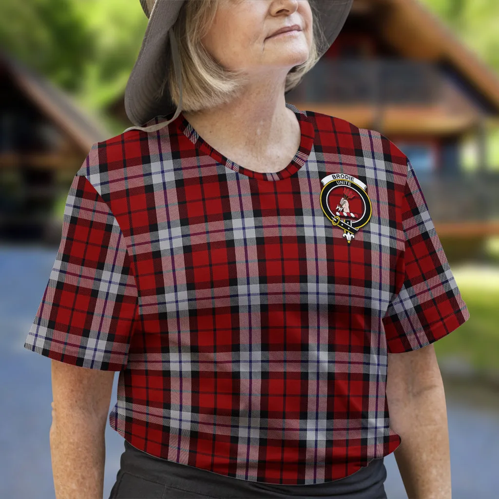 Brodie Dress Tartan T-Shirt with Family Crest