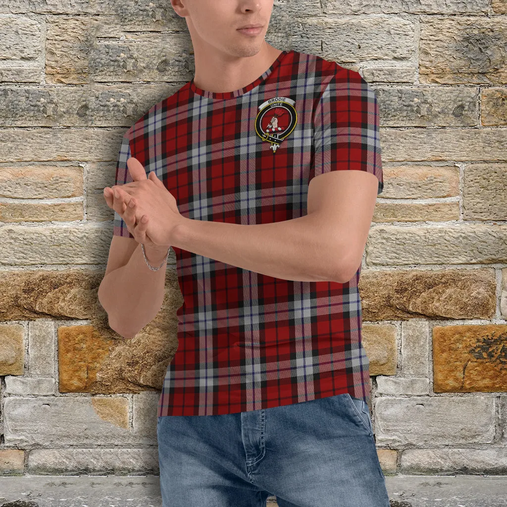 Brodie Dress Tartan T-Shirt with Family Crest