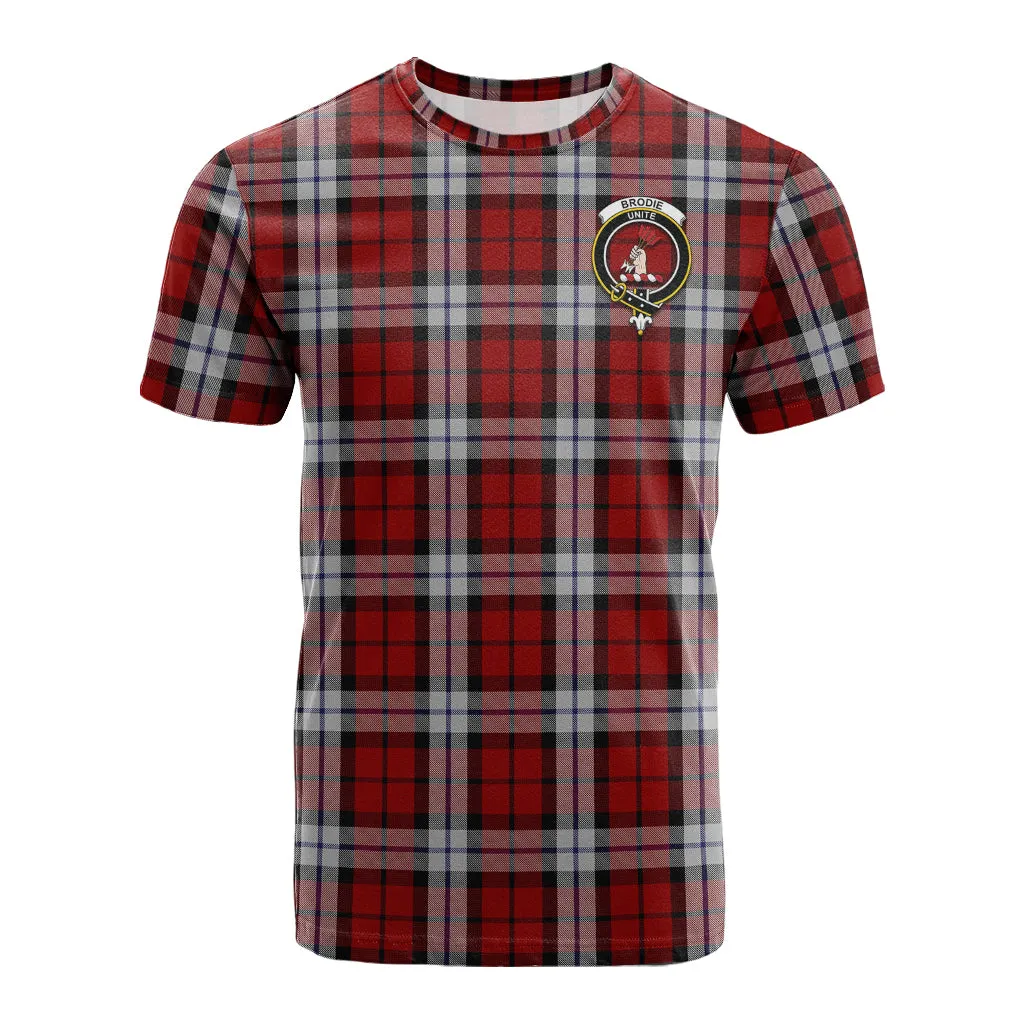 Brodie Dress Tartan T-Shirt with Family Crest