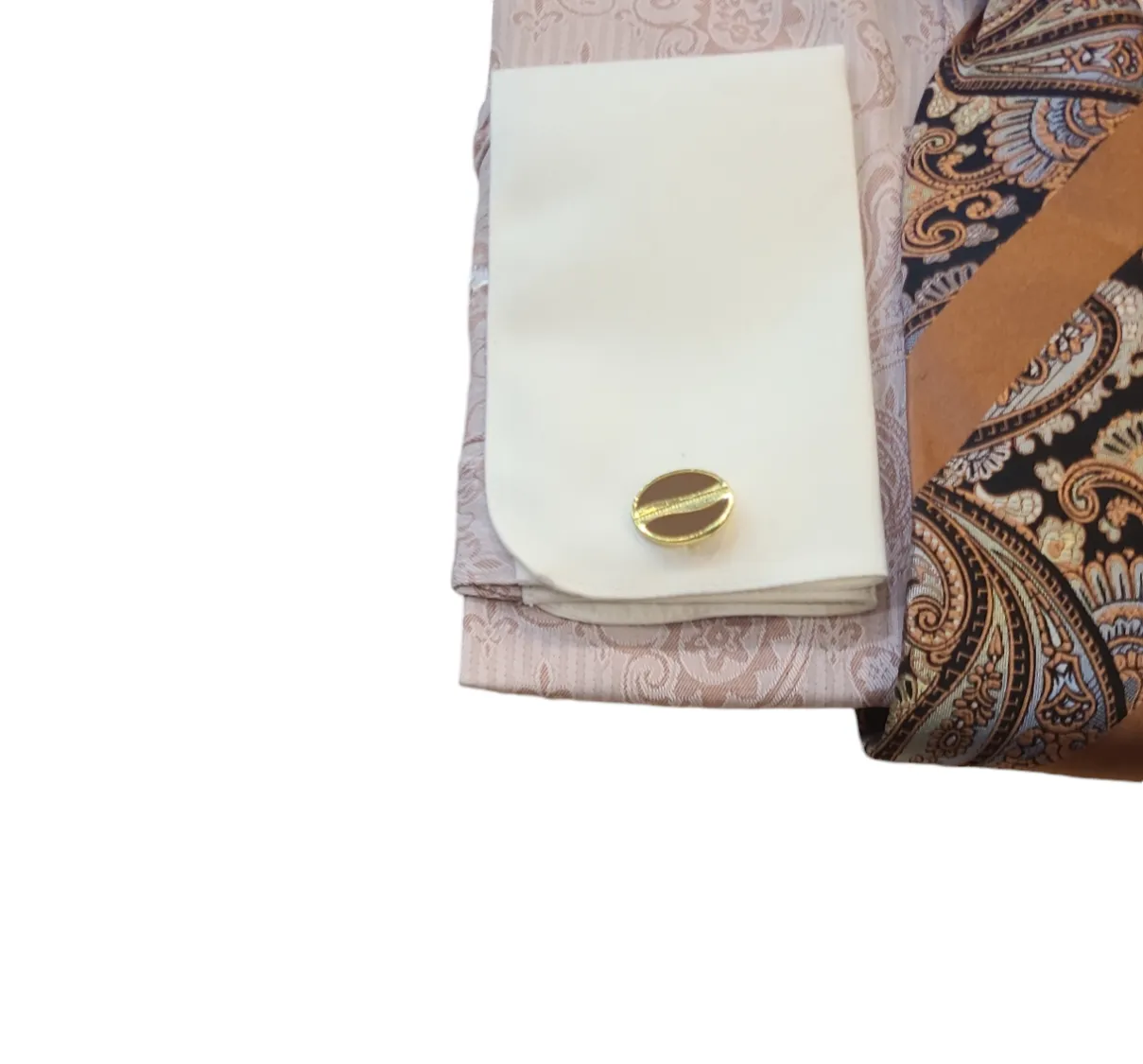Bruno Conte French Cuff Dress Shirt With Tie Set Combo