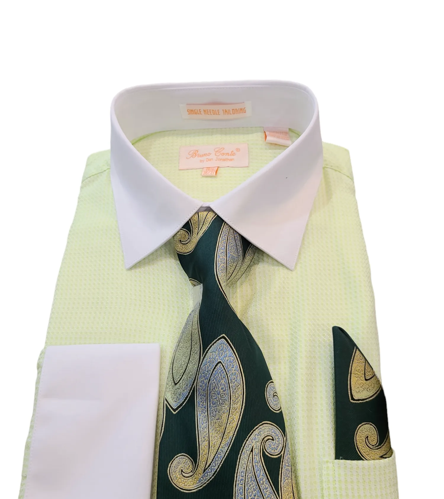 Bruno Conte Two Tones Dress Shirt Set