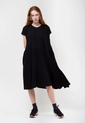 Building Block Gather Dress - black