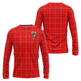 Burnett Modern Tartan Long Sleeve T-Shirt with Family Crest