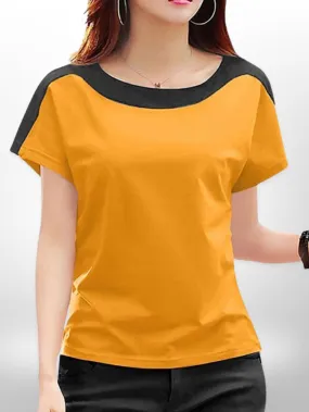 Butterfly Cut T-shirt Yellow
