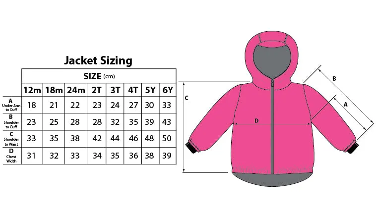 Calikids Fleece-lined Rain Jacket Blush