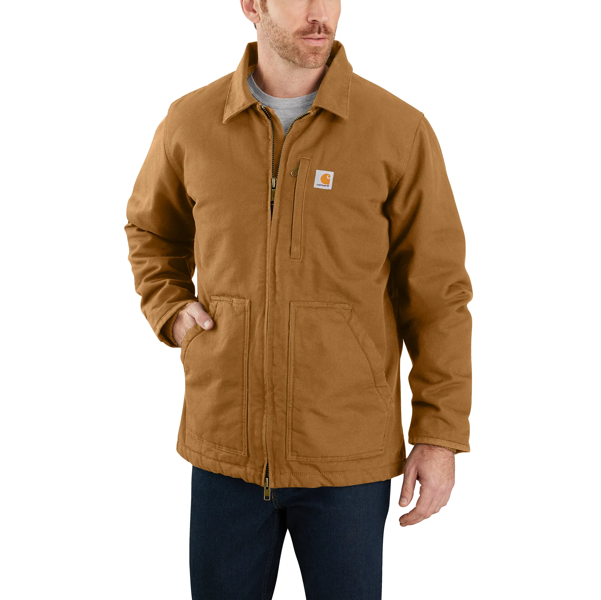 Carhartt Duck Washed Duck Sherpa Lined Coat - Mens