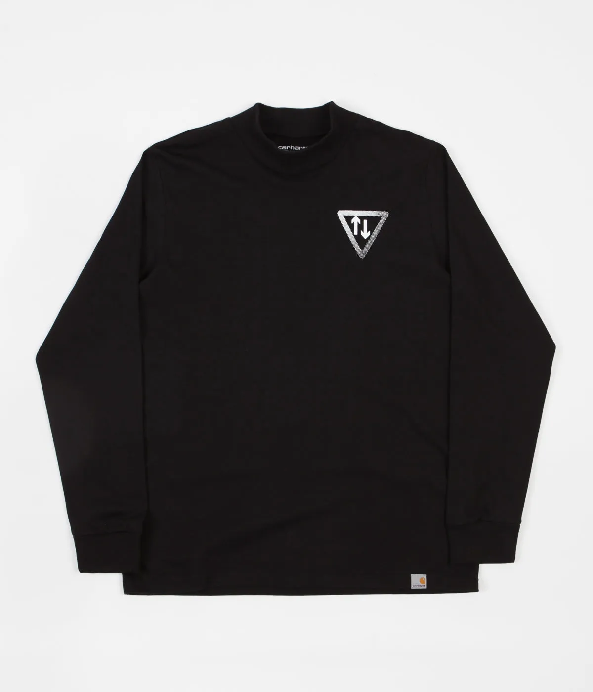 Carhartt Highneck Wish Long Sleeve T-Shirt - Black / White