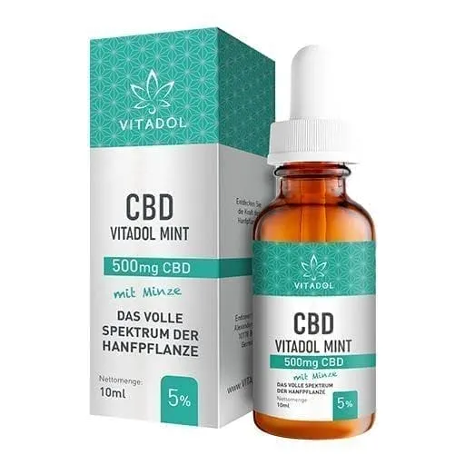 CBD 5% organic hemp extract oil Vitadol mint 10 ml