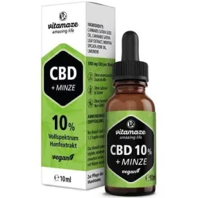 CBD oil 10% full spectrum vegan high dose   mint