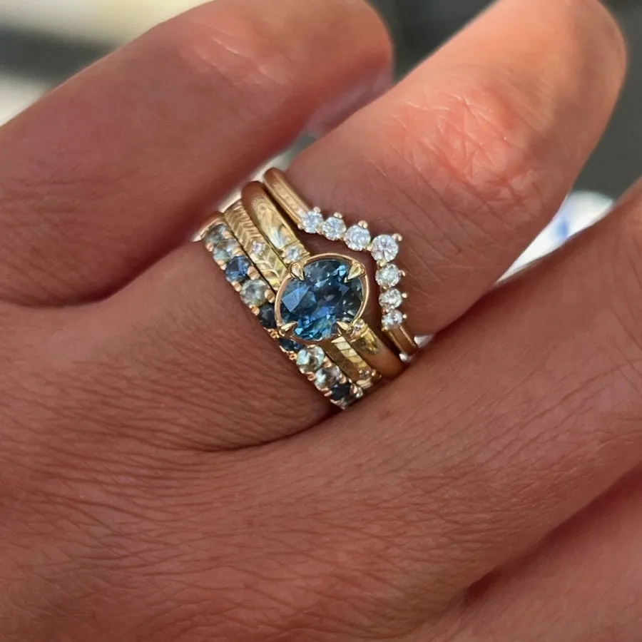 Cerulean City Blue Oval Cut Montana Sapphire Ring
