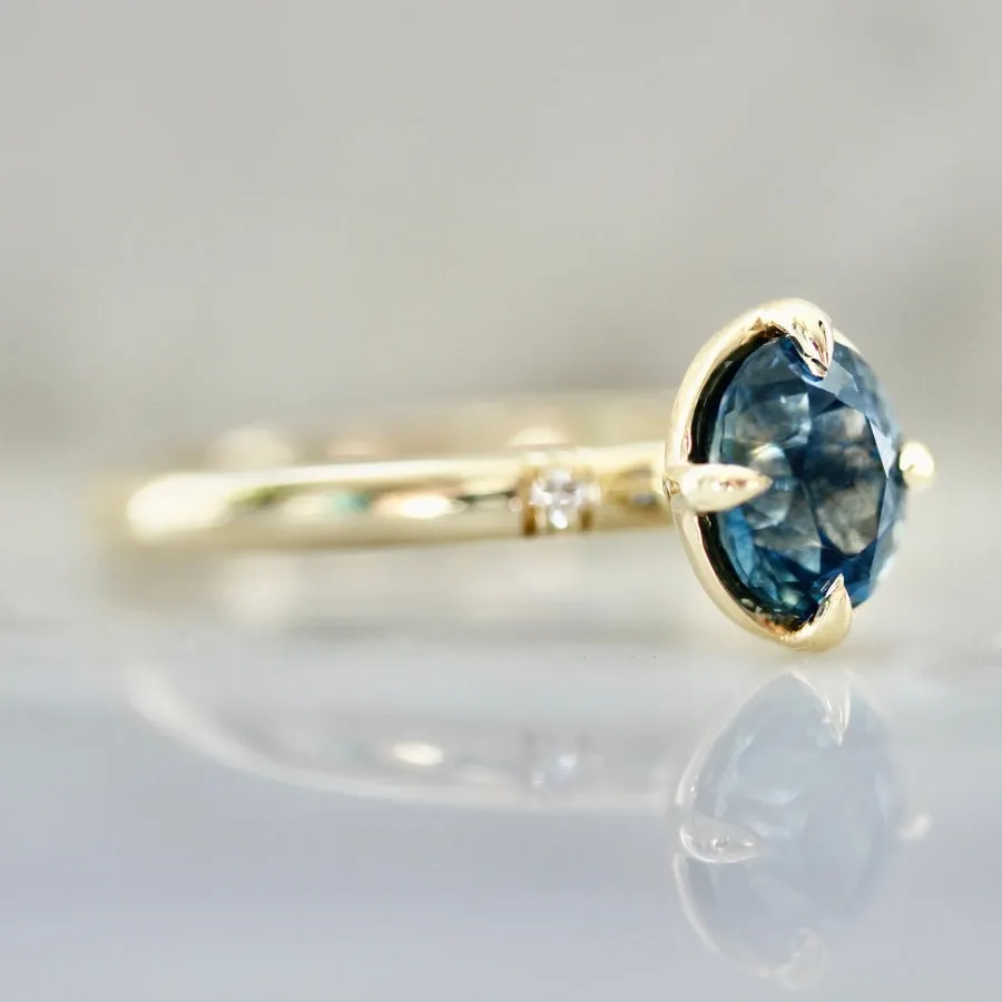 Cerulean City Blue Oval Cut Montana Sapphire Ring