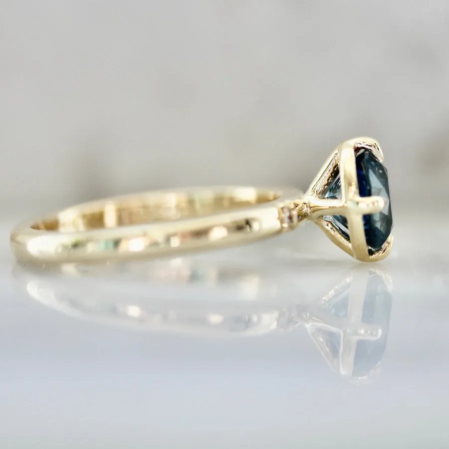 Cerulean City Blue Oval Cut Montana Sapphire Ring