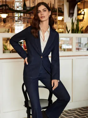 Charlie B Raw Denim Dressy Blazer