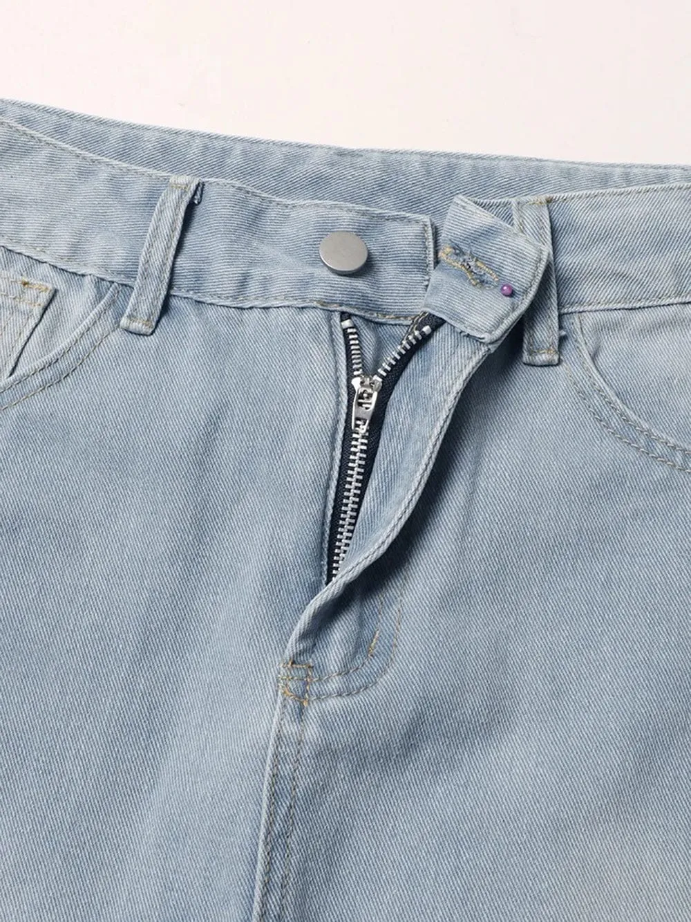 Chavez Hem Casual Denim Skirt