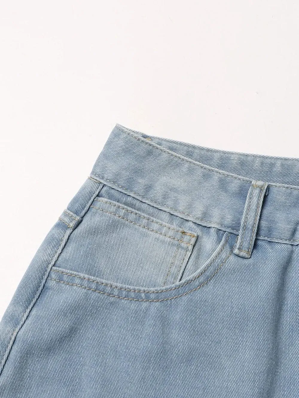 Chavez Hem Casual Denim Skirt