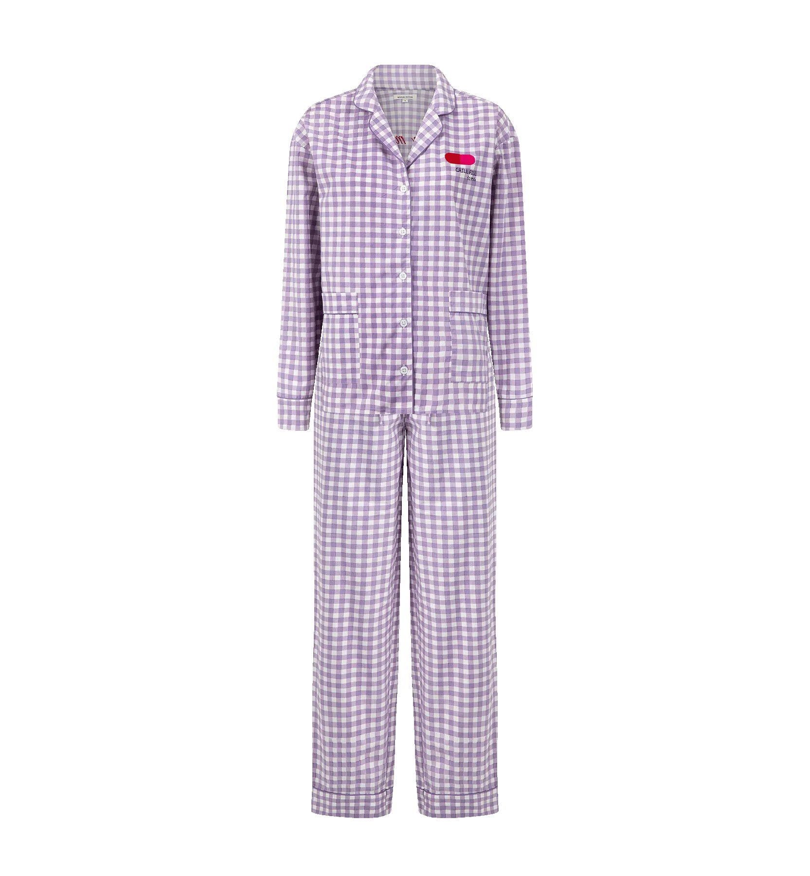 Chill Pill Gingham Pyjama