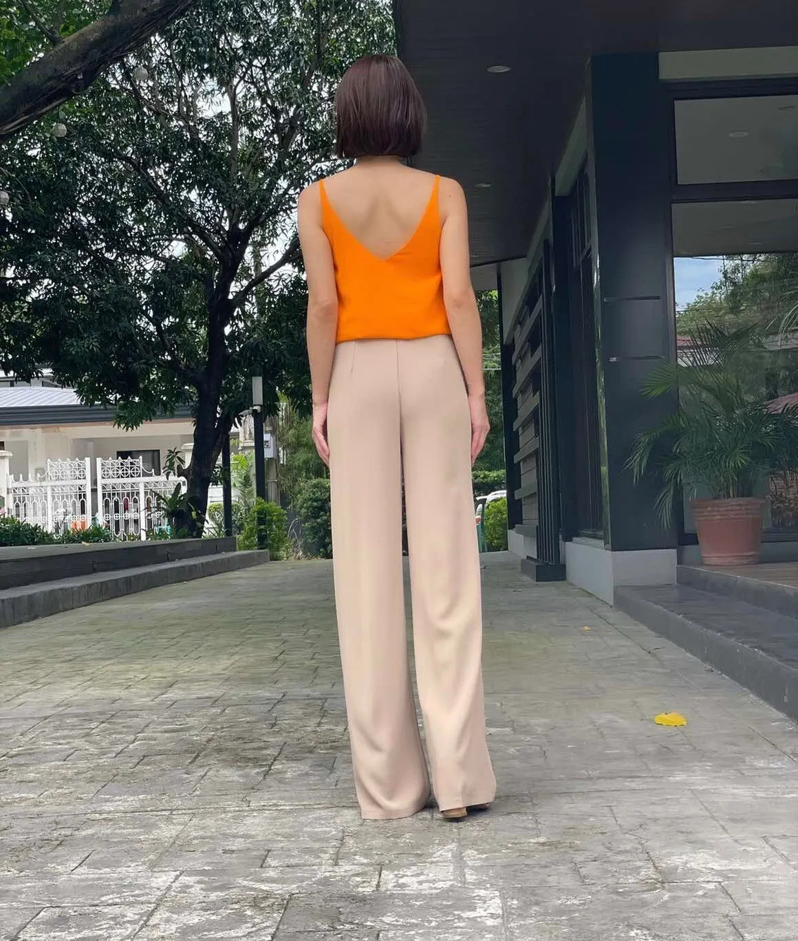 Colette Wide Leg Pants in Beige
