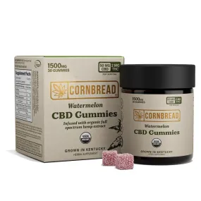 Cornbread Farms Full Spectrum CBD Gummies - 1500mg - Watermelon Flavor