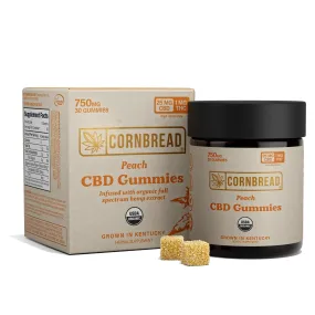 Cornbread Farms Full Spectrum CBD Gummies - 750mg - Peach Flavor