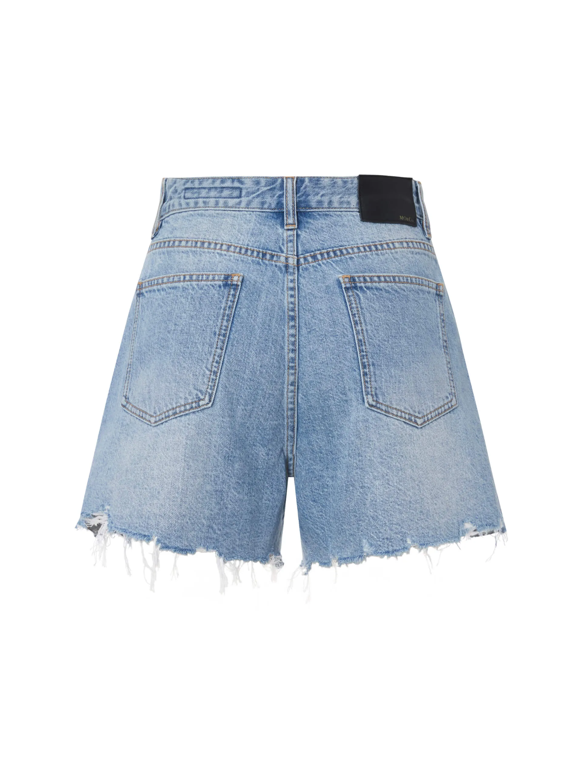 Cotton High Waist Denim Shorts