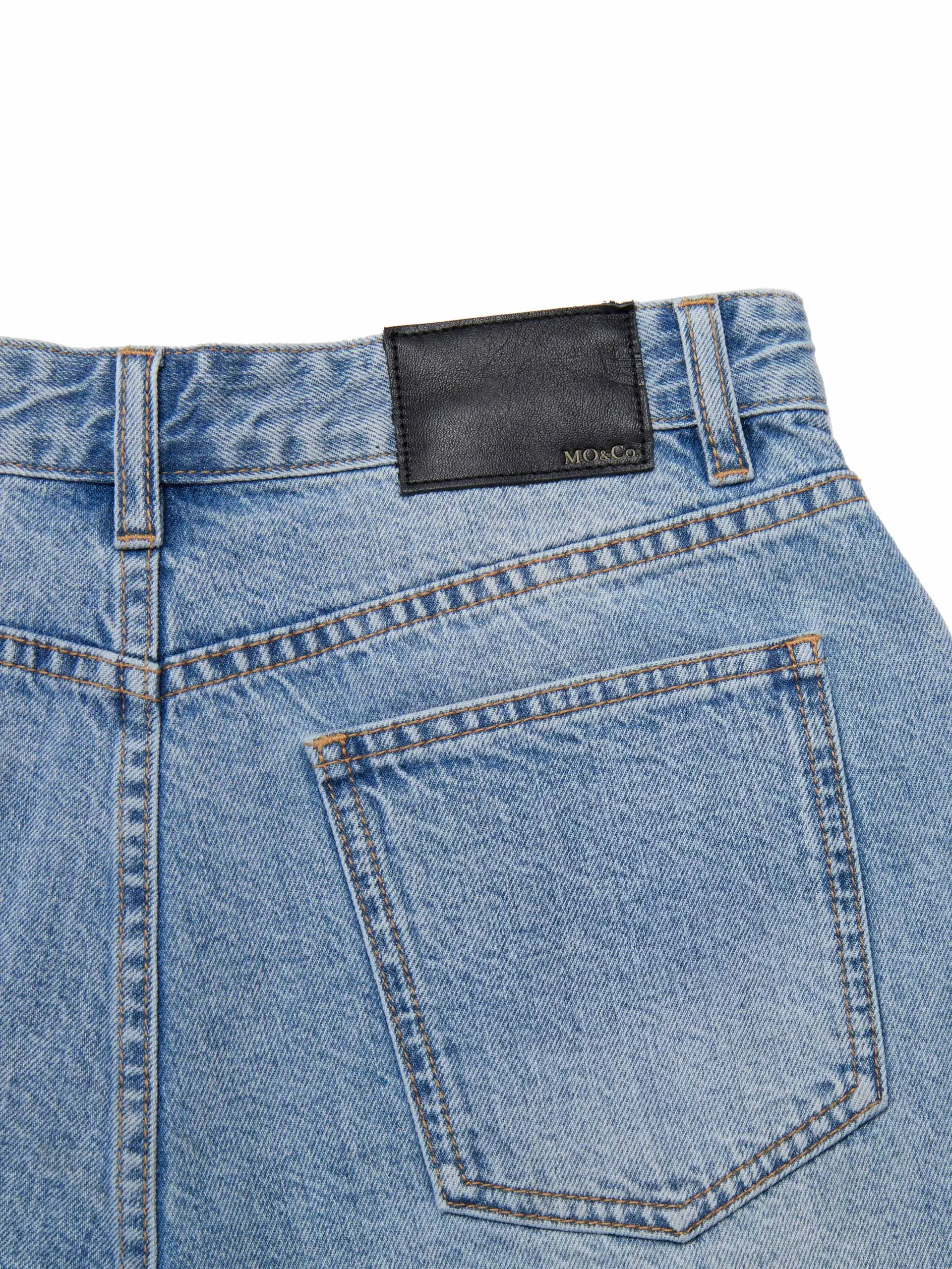 Cotton High Waist Denim Shorts